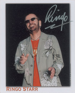Lot #7033 Ringo Starr Pair of Signed Photographs - Image 2