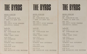 Lot #7189 The Byrds Set of (4) Signed Items - Image 2