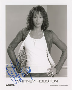 Lot #7401 Whitney Houston Signed Photograph