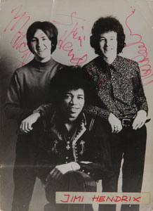 Lot #7082 Jimi Hendrix Experience Twice-signed Photograph