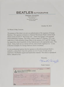 Lot #7027 George Harrison Signed Check - Image 2