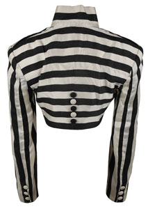Lot #7406  Prince Black and White Striped Bolero Jacket - Image 2