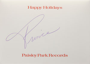 Lot #7523 Prince Set of (5) Unsigned Holiday Cards - Image 2
