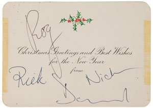 Lot #7145 Pink Floyd Signed Holiday Card