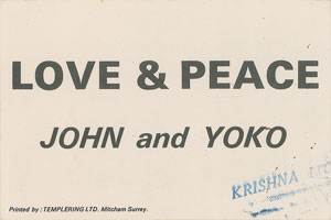 Lot #7067 John Lennon and Yoko Ono 1969 Flyer