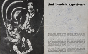 Lot #7084 Jimi Hendrix Experience Signed Program