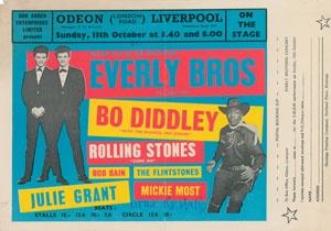 Lot #7099 Rolling Stones 1963 Odeon Theatre Handbill