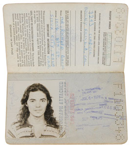 Lot #7235 Deep Purple: Tommy Bolin’s Signed Passport - Image 2