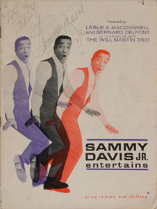 Lot #7171 Sammy Davis, Jr. Signed Program and Handbill