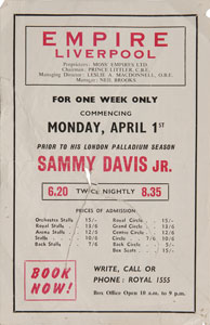 Lot #7171 Sammy Davis, Jr. Signed Program and Handbill - Image 3