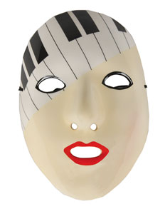 Lot #7462  Prince’s Birthday Masquerade Ball Pair of Party-Used Ceramic Masquerade Faces - Image 1