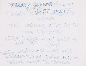 Lot #7280 Joey Ramone Handwritten Lyrics - Image 2