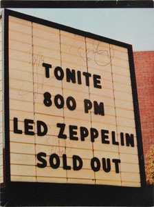 Lot #7140 Led Zeppelin Signed Program Page