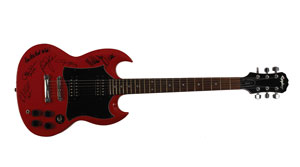 Lot #7219  AC/DC Signed Guitar