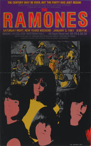 Lot #7333  Ramones 1981 Brooklyn College Poster - Image 1