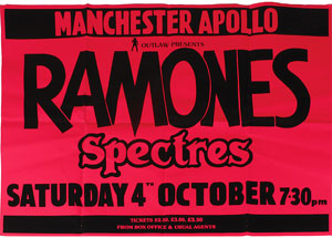 Lot #7327 Ramones 1980 Manchester Apollo Poster - Image 1