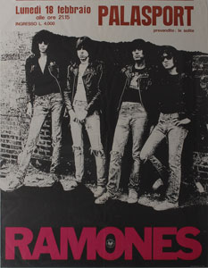 Lot #7331 Ramones 1980 Turin Italy Poster