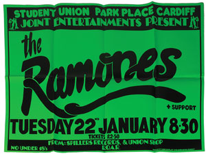 Lot #7329 Ramones 1980 Park Place Cardiff Oversized Poster - Image 1