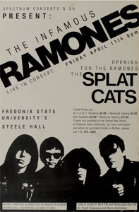 Lot #7339 Ramones 1986 Steele Hall Mini Poster