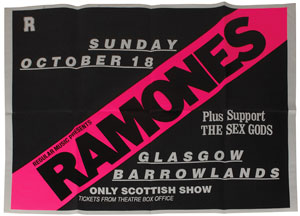 Lot #655  Ramones 1985 Glascow Poster