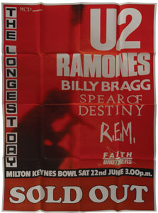 Lot #7335 Ramones 1985 ‘Longest Day’ Festival Oversized Poster - Image 1