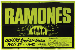 Lot #7340 Ramones 1985 UK Poster