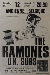 Lot #7326 Ramones 1980 Brussels Oversized Poster