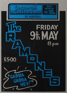 Lot #7338 Ramones 1986 Cornwall Coliseum Poster