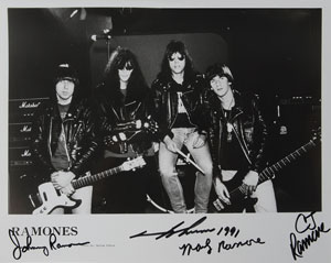 Lot #7314 Ramones Signed Photograph