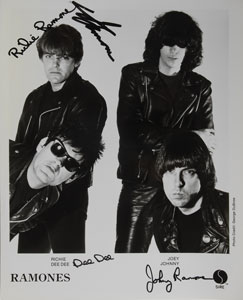 Lot #7316 Ramones Signed Photograph