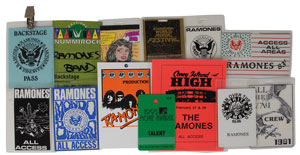 Lot #7352 Ramones Collection of (13) Passes
