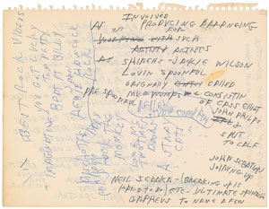 Lot #7287 Joey Ramone Handwritten Notes - Image 2