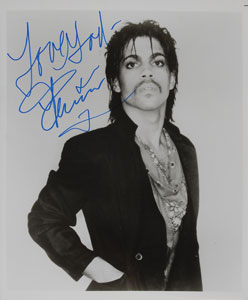 Lot #7526 Prince Signed Photograph