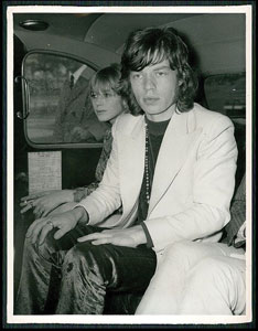 Lot #7097 Mick Jagger, Keith Richard, and Gram Parsons Worn Blue Velvet Pants - Image 6
