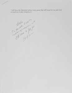 Lot #7186 Jeff Beck Autograph Letter Signed - Image 6