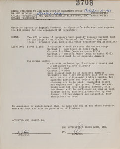 Lot #7161 Paul Butterfield Signed Contract - Image 2