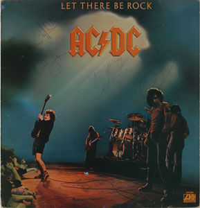 Lot #7214 AC/DC Signed ' Let There Be Rock' Album
