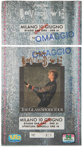 Lot #7499 David Bowie 1987 Milan Concert Ticket - Image 1