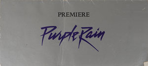 Lot #7489  Prince Pair of Purple Rain Premiere Invitations - Image 1
