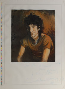 Lot #7102 Ronnie Wood Signed Poster - Image 1