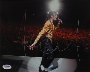 Lot #7148 Michael Jackson Signed Photograph