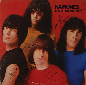 Lot #7367 The Ramones 'End of the Century' Signed Album - Image 1