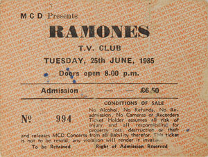 Lot #7377 Ramones Signed Ticket - Image 2