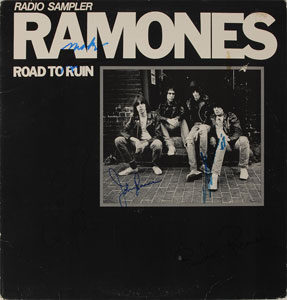 Lot #7368 Ramones Signed 'Road to Ruin' Radio Sampler Album - Image 1