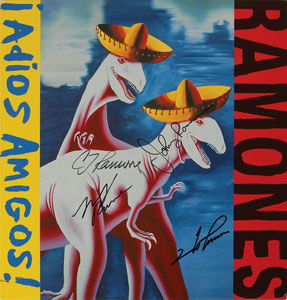 Lot #7372 Ramones 'Adios Amigos!' Signed Album - Image 1