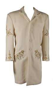 Lot #7501  Prince's Personally-Owned and -Worn Cream Colored Wool Coat - Image 1