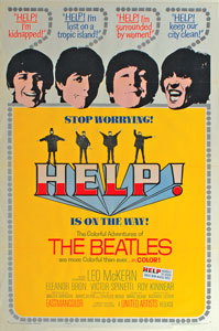 Lot #7054 Beatles 'Help' One Sheet Poster - Image 1