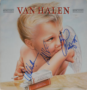 Lot #7259 Van Halen '1984' Signed Album
