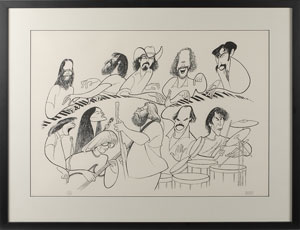 Lot #7130 Grateful Dead Lithograph Signed By Hirschfeld