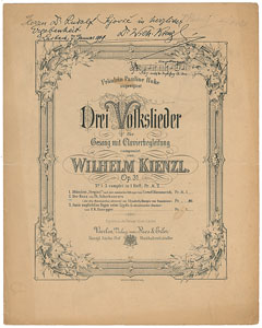 Lot #538 Wilhelm Kienzl - Image 1